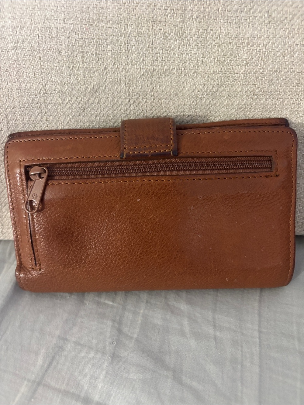 Fossil Cognac Leather Snap Wallet - Picture 3 of 6